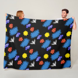 Polar cover Jimette Design Blue Yellow Red Fleecedecke