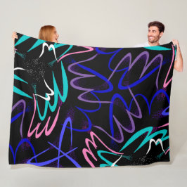 Polar cover Jimette Design White Blue Turquoise Fleecedecke