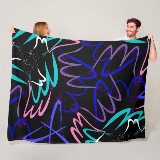 Polar cover Jimette Design White Blue Turquoise Fleecedecke (Beispiel)