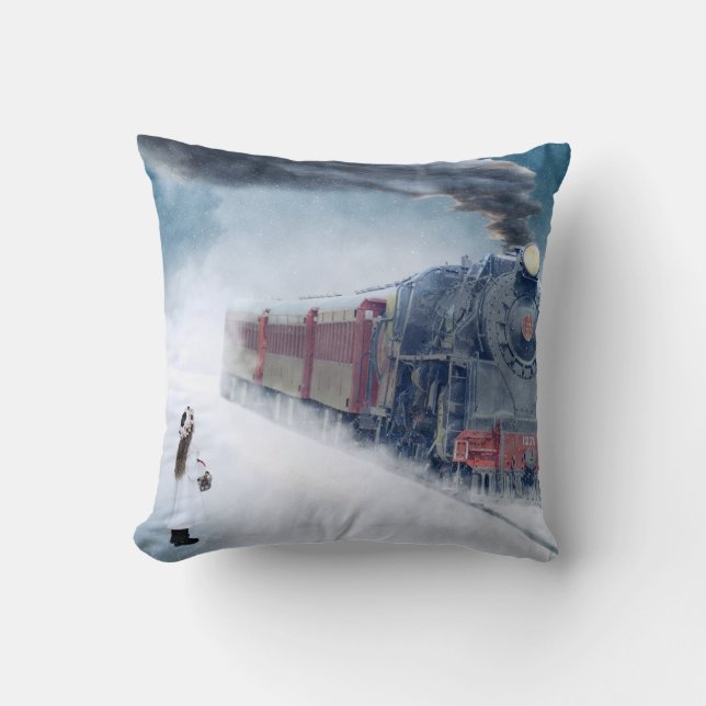 Polar drücken Sie aus -- WeihnachtsWurfs-Kissen Kissen (Vorderseite)
