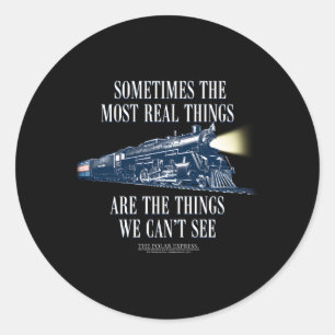 Polar Express Zug Runder Aufkleber