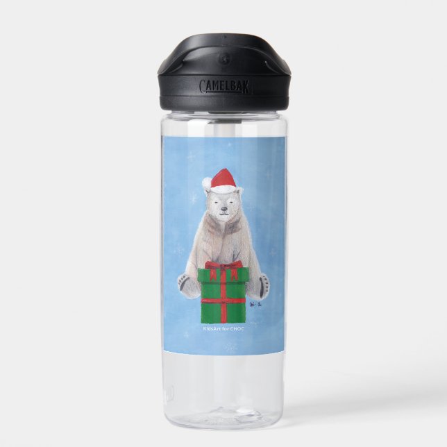 Polar Holiday - Kinder Kunst für das CHOC Trinkflasche (Rückseite)