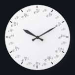 Polar Math Clock Große Wanduhr<br><div class="desc">math clock along the unit circle in the complex plane with polar coordinate values</div>