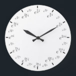 Polar Math Clock Große Wanduhr<br><div class="desc">math clock along the unit circle in the complex plane with polar coordinate values</div>