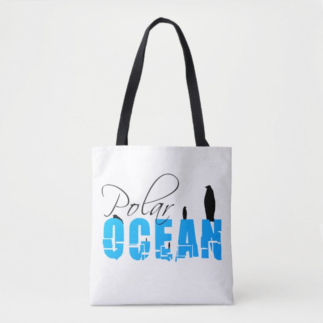 Polar Ocean White Customizable Tasche (Vorderseite)