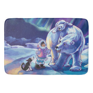 Polar Pals Painting Badematte