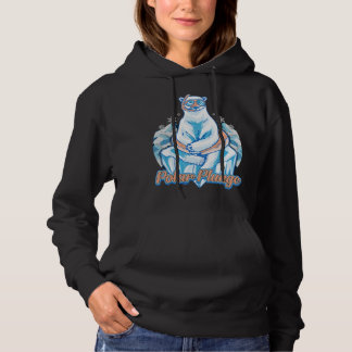 Polar Plunge Ice Jump Funny Polar Bear Winter Hoodie