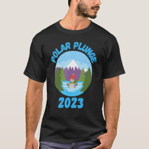 Polar Plunge Ice Jump Funny Polar Bear Winter Swim T-Shirt