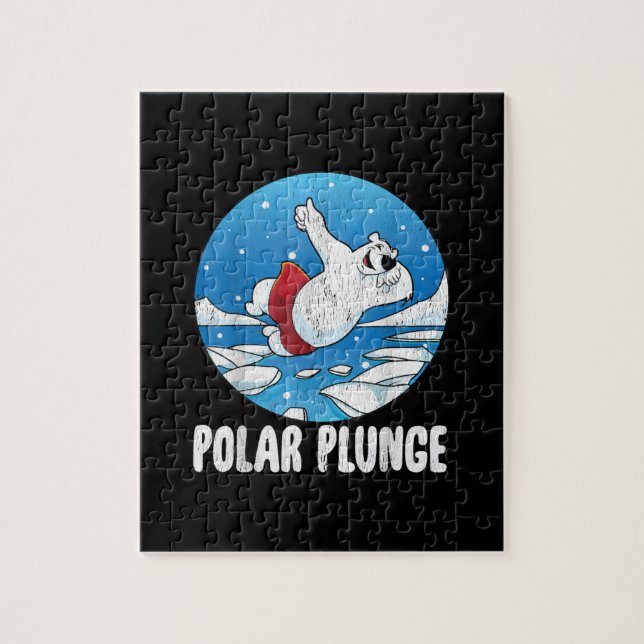 Polar Plunge Ice Jump Polar Bear Winter Swim (Vertikal)