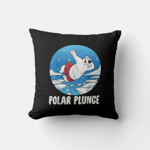 Polar Plunge Ice Jump Polar Bear Winter Swim Kissen