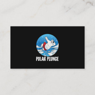 Polar Plunge Ice Jump Polar Bear Winter Swim Visitenkarte