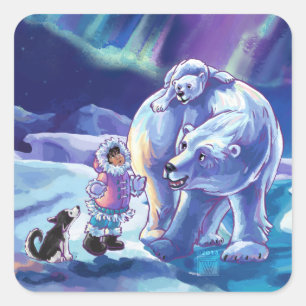 Polar Quadratischer Aufkleber