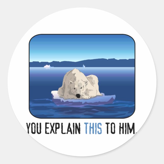 Polar Runder Aufkleber (Vorderseite)