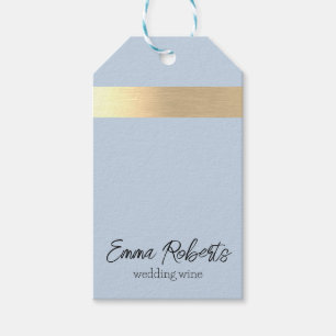 Polar Sky Blue Gold Foil Rustikale Imitate Geschenkanhänger