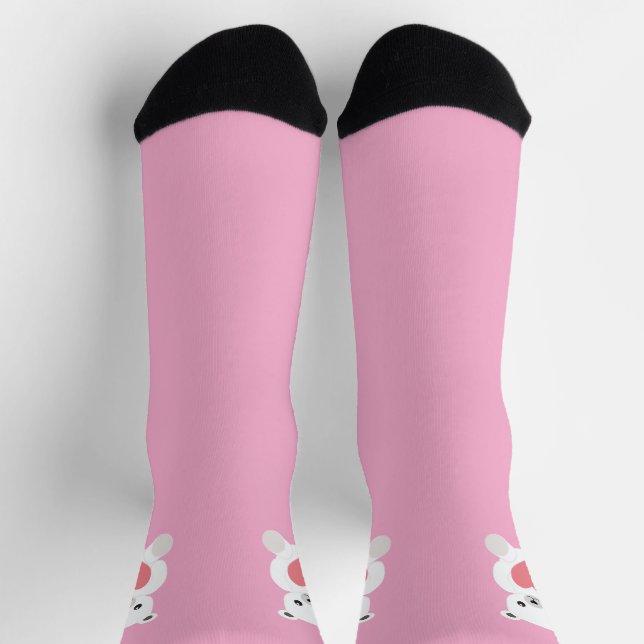 Polar Teddy Bear Valentine's Day Socks Socken (Oben)