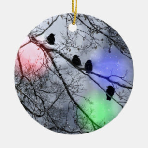 Polar Wintercrows Keramik Ornament