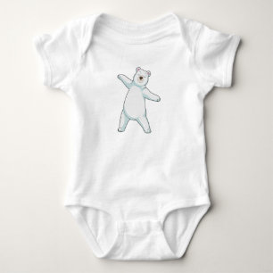 Polarbär bei der Yoga-Fitness in Stehend Baby Strampler