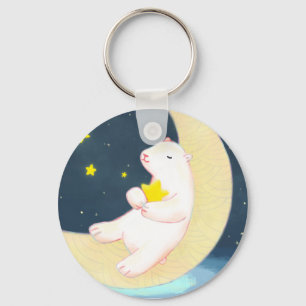 Polarbär, der Mond und die Sterne Schlüsselanhänger