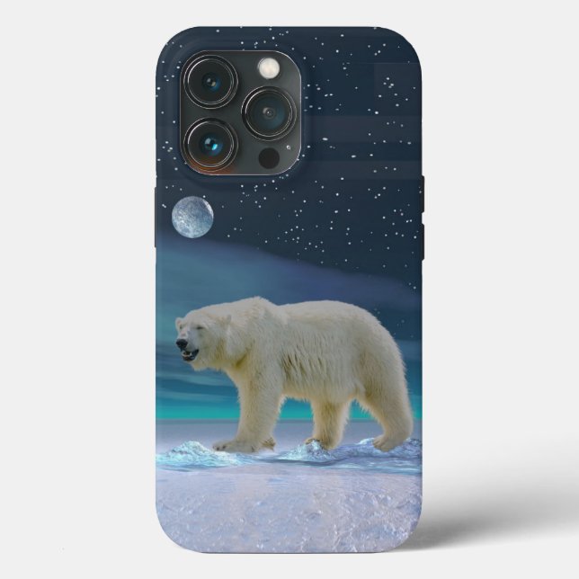 Polarbär im Mondlicht Case-Mate iPhone Hülle (Rückseite)