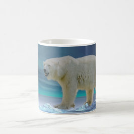 Polarbär im Mondlicht Kaffeetasse