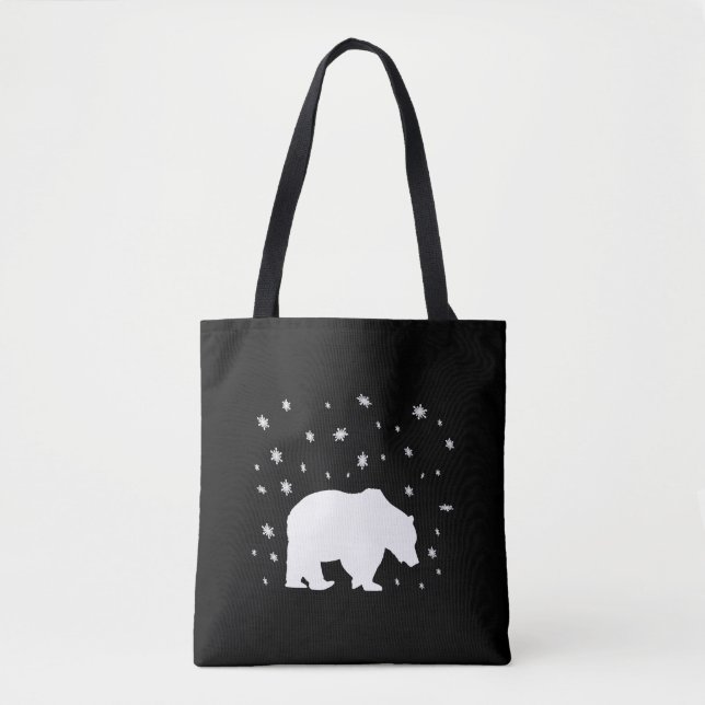 Polarbär im Schnee Tasche (Vorderseite)