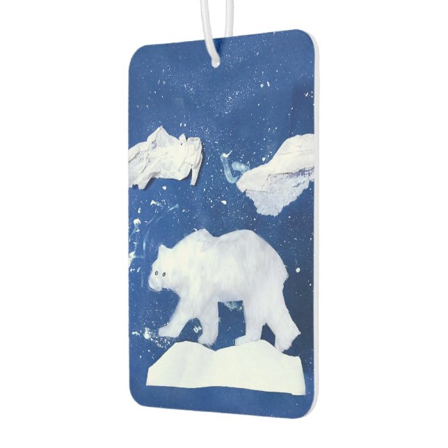 Polarbär "Kunst von Kindern" Autolufterfrischer (Links)
