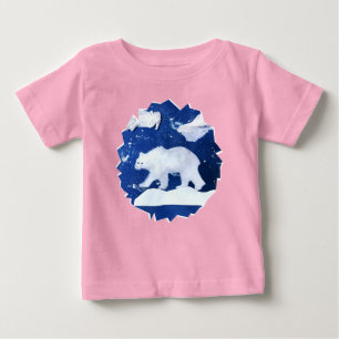 Polarbär "Kunst von Kindern" Baby T-shirt