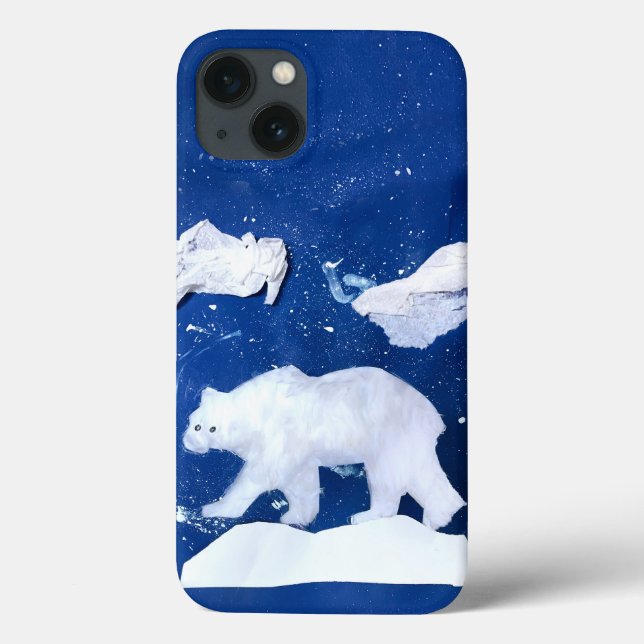 Polarbär "Kunst von Kindern" Case-Mate iPhone Hülle (Rückseite)