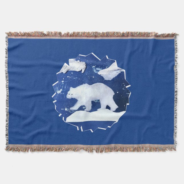 Polarbär "Kunst von Kindern" Decke (Vorderseite)