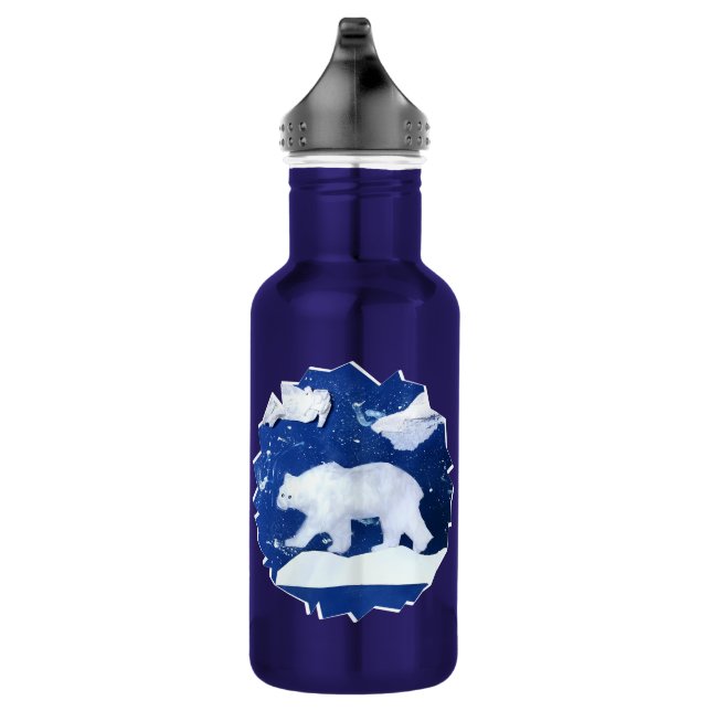 Polarbär "Kunst von Kindern" Edelstahlflasche (Rechts)