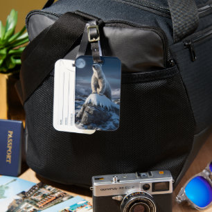 Polarbär oben Frostige Höhen Gepäckanhänger