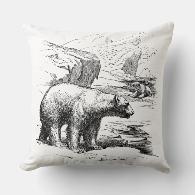 Polarbären-Kissenkissen Kissen (Vorderseite)