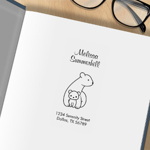 Polarbären: Mutter und Anschrift Gummistempel