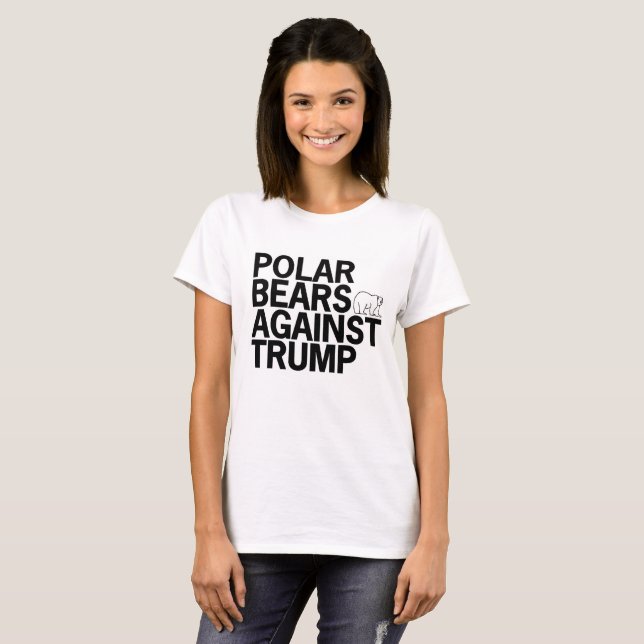 Polare Bären gegen Trumpf-T - Shirt (Vorne ganz)