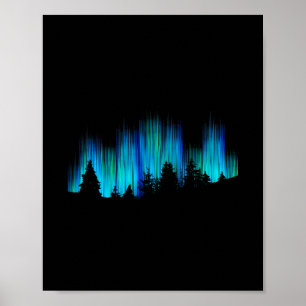 Polare Lichter Aurora Borealis Island Urlaub Poster