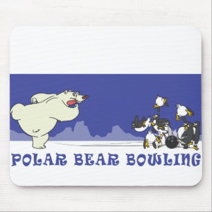 POLARER BÄRN-BOWLING MOUSEPAD
