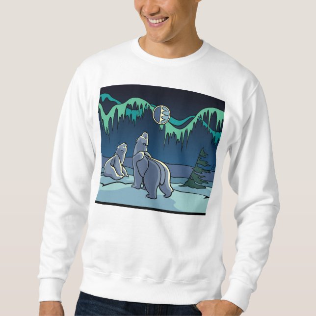 Polarer Bärn-Sweatshirt-Tier-Kunst-UnisexShirt Sweatshirt (Vorderseite)