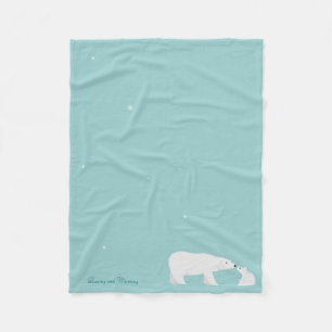 Polarer Bärn-und Baby-CUB-Fleece-Decke Fleecedecke