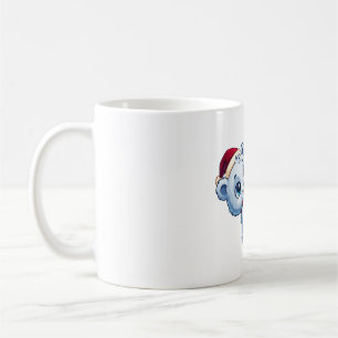 Polarer Jungbär mit Weihnachtsgeschenk Kaffeetasse