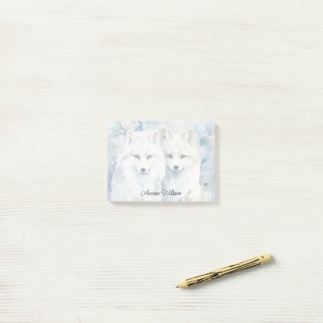 Polarfuchs Post-it Klebezettel (Auf Schreibtisch)