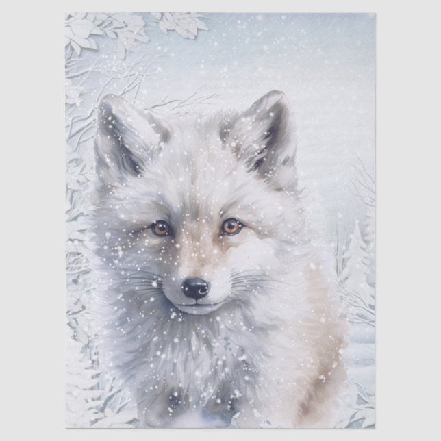 Polarfuchs Seidenpapier (Vorderseite)