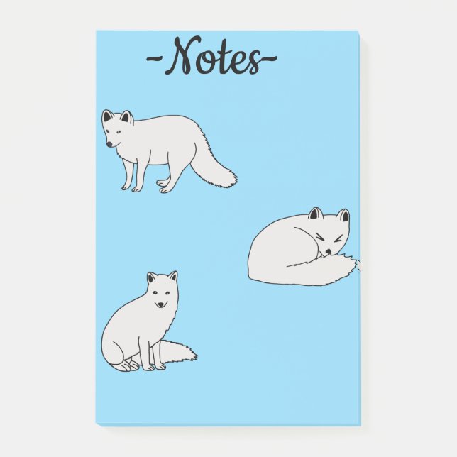 Polarfüchse Post-it Klebezettel (Vorderseite)