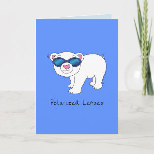 Polarisierte Brille - Garderokarte für Polarbären Karte