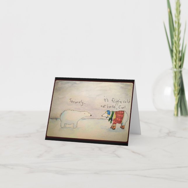 Polarkarte Dankeskarte (Vorderseite)