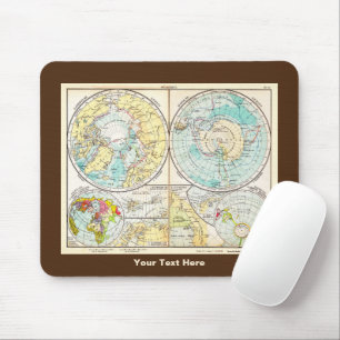 Polarkarte in deutscher Sprache Mousepad