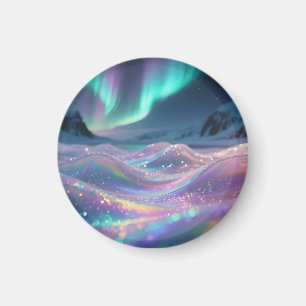 Polarlicht Funkelnde Wellen Fantasie Magnet