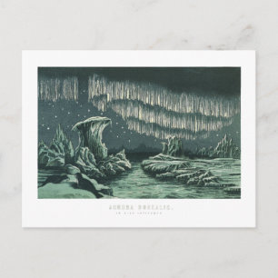 Polarlicht , hohe Breitengrade 1891 Postkarte