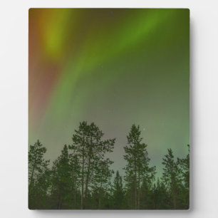 Polarlicht Nordlichter Himmel Glühen Funkeln Fotoplatte