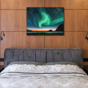 Polarlicht - Ölmalerei Fotodruck