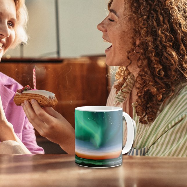 Polarlicht - Ölmalerei Kaffeetasse (Von Creator hochgeladen)